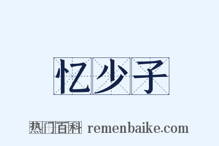 忆少子是什么意思的图片